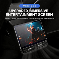 Moniteur de divertissement arrière Android HD WIFI de 8,66 pouces, système audio-vidéo pour Tesla Model 3 Model Y, compatible avec la voiture d'origine