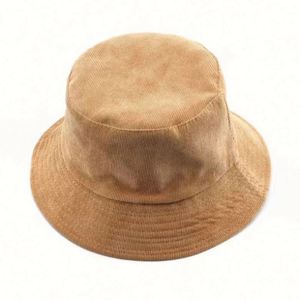 Korean Solid Color Blank Plain Outdoor Winter Warm <b>Sunscreen</b> Unisex Corduroy Reversible Fisherman Cap Bucket Hat - Product Image 1