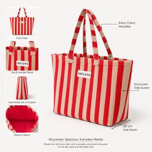 Sac fourre-tout en tissu éponge durable, impression graphique personnalisée, grande capacité, sac de pique-nique d'extérieur, respectueux de l'environnement - Product Image 4