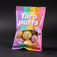 Scellage au dos Premium Impression personnalisée Chips réutilisables Cookie Bread Puffs Sweet Gummies Emballage Pochette plate refermable Sac en mylar