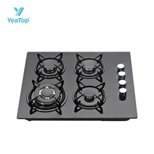 Table de cuisson à <span class=keywords><strong>gaz</strong></span> encastrable 60 cm, 4 brûleurs, en verre trempé, pour cuisinières GPL/GN, allumage par pile 1,5 V avec FFD - Prix <span class=keywords><strong>le</strong></span> plus bas - Product Image 2