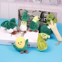 Porte-clés en peluche, figurines de légumes et d'aliments, jouets en forme de fruits, poupées de confort, cadeaux