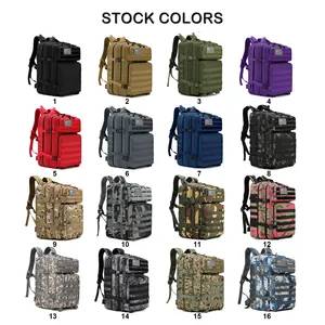 Grosir kustom Gym mendaki ransel Backpack berburu Mochilas Tactical 45L Molle ransel tas untuk pria