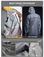 Veste Softshell personnalisée pour extérieur Veste coupe-vent imperméable et coupe-vent OEM en nylon ripstop pour hommes