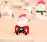 Zhifan Zhifan-045 Adorno Navideño de Bola de Cristal de Resina Iluminada, Globo de Nieve con Luz LED, Regalo