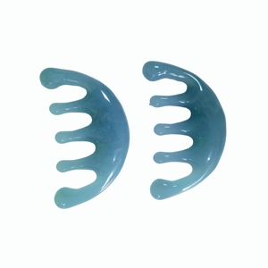Vente directe usine : Peigne de massage Gua Sha en résine à cinq dents rondes pour soulager les maux de tête et masser les méridiens du cuir chevelu - Product Image 4