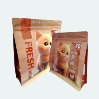 Sac d'emballage de nourriture pour chat personnalisé dans différentes formes et couleurs sac en plastique emballage de nourriture pour chat