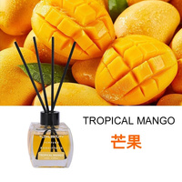 Diffuseur de parfum d'ambiance sans flamme en verre écologique sans plomb 120 ml, huile aromatique Freesia Lavande, bâtonnets diffuseurs, liquide d'ambiance