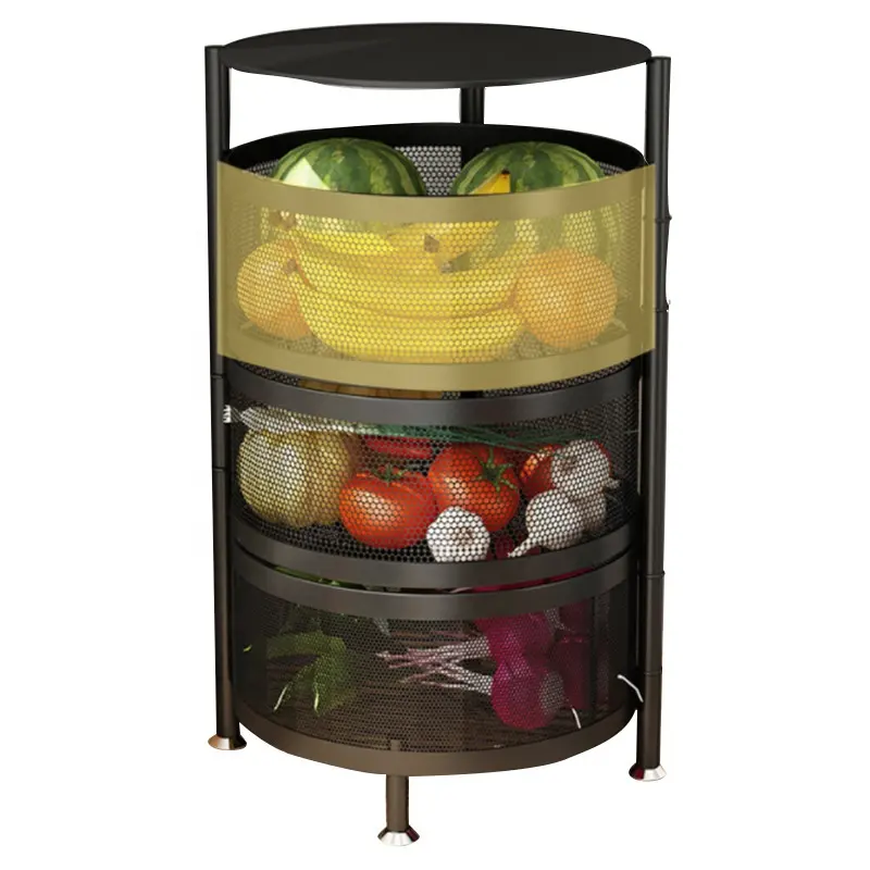 Ombré — panier de légumes rotatif à plusieurs niveaux, 3/4/5 niveaux, rangement des aliments, panier à légumes rond pour la cuisine, meilleure vente