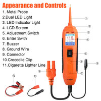 Testeur de système électrique automobile, tout nouveau, avec sonde électrique, 12V, 24V