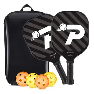 2024 mới phát hành sợi carbon pickleball mái chèo, màu đen cho dropshipping pickleball vợt Bộ