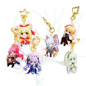 2024 Make Your Own Design Custom Printed Acrylic Keychain/ Custom Printed Acrylic Charms Durable Plastic Keychain