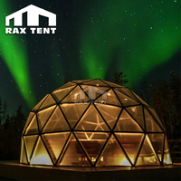 RAXTENT Maison dôme igloo en verre transparent de 6m pour l'observation des étoiles et l'aurore