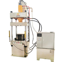 Presse hydraulique à quatre colonnes 100T pour le formage de tôles métalliques, production de boîtiers de filtres, système PLC