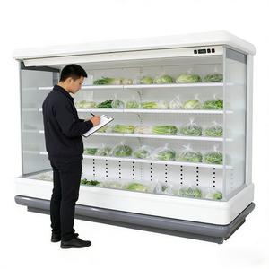 <span class=keywords><strong>Armoire</strong></span> réfrigérée commerciale à air froid, vitrine à <span class=keywords><strong>rideau</strong></span> d'air à <span class=keywords><strong>basse</strong></span> température pour le lait et les fruits - Product Image 5