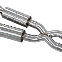 Système d'échappement Catback REV pour Lexus IS500 RCF GSF 5.0L, en acier SUS304, avec tube droit intermédiaire et double résonateur