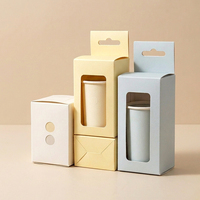 Boîtes en papier pliantes personnalisées en gros avec fenêtre transparente, emballage cadeau de luxe avec logo imprimé pour tasses, parfums, cosmétiques