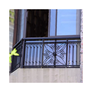 Grille de fenêtre en fer décorative pour balcon, <span class=keywords><strong>garde</strong></span>-<span class=keywords><strong>corps</strong></span> en fer forgé sur mesure - Product Image 1