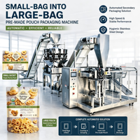 Machine d'emballage automatique pour sachets de mélange de snacks soufflés avec pesage automatique et emballage secondaire