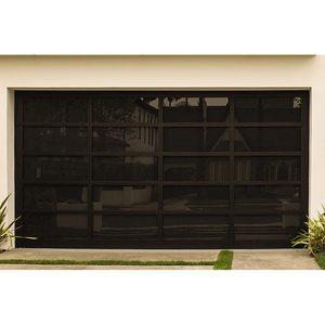 <span class=keywords><strong>Porte</strong></span> de <span class=keywords><strong>garage</strong></span> moderne en aluminium imperméable avec verre isolant thermique transparent et design pliant contemporain - Product Image 3