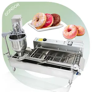 Nostalji uzun maya hamur 220v ticari Mini T101 T100 otomatik küçük üretim hattı Donut yapma makinesi makinesi