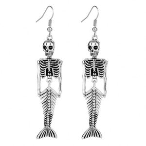 Pendientes Colgantes de Plata con Diseño de Esqueleto Retro 2022, Modernos, de Aleación, para Mujeres y Niñas, Joyería Divertida para Halloween - Product Image 6