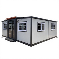Maison modulaire personnalisable en conteneur, structure en acier préfabriquée, toit plat, toit à pignon, toit incliné pour usage résidentiel