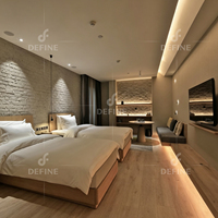 Meubles d'hôtel modernes pour projets de rénovation : Ensembles de mobilier sur mesure en bois pour suites et chambres d'hôtel, aménagement complet