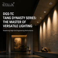 DGLUX Projecteur LED COB à intensité variable pour hôtels et projets d'ingénierie, UGR < 10, 7W 12W 18W 24W, haute luminosité