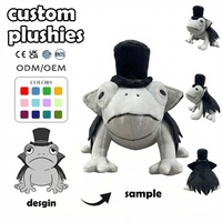 Peluche grenouille verte personnalisée en coton PP à faible MOQ, avec langue sortie et sourire, idéale pour un anniversaire