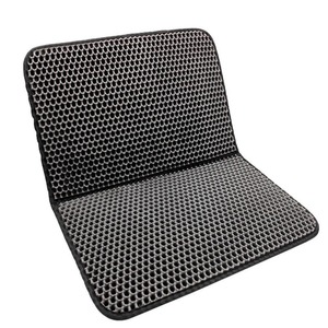 Tapis de litière pour chat double couche en EVA - Nid d'abeille anti-éclaboussures lavable avec Velcro - Product Image 1