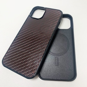 Fundas <span class=keywords><strong>de</strong></span> Fibra <span class=keywords><strong>de</strong></span> Carbono Forjado Real 3K con Acabado Brillante y Colorido para <span class=keywords><strong>iPhone</strong></span> <span class=keywords><strong>12</strong></span> a 16 Pro Max Plus, Compatibles con Carga Inalámbrica - Product Image 2