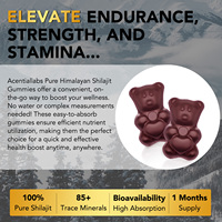 Acentiallabs Gommes Shilajit de l'Himalaya pur Boost Energy Santé immunitaire Gommes Shilajit de l'Himalaya pur