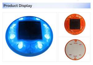 Оптовая цена, уличная дорожная лампа с 8 светодиодами, IP68, солнечная энергия, наземные габаритные огни, пластиковые габаритные огни для проезжей части - Product Image 2