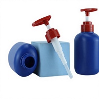 Bouteille ovale en plastique HDPE personnalisée de 300 ml avec pompe pour lotion, nettoyant visage, shampoing, gel douche, savon pour les mains, emballage cosmétique vide, vente en gros