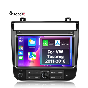 Podofo cho VW Touareg 2018 đôi DIN Android xe đài phát thanh 8-inch không dây Carplay Android Auto GPS Wifi đài phát thanh Para tự động OEM - Product Image 1