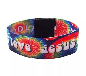 Ucuz profesyonel fabrika doğrudan satış özel festivali elastik kumaş bilekliği - Product Image 2