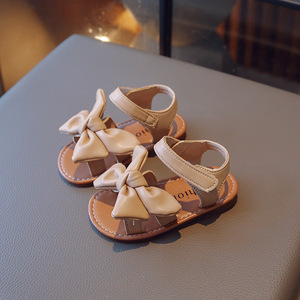 Pu Leather Sweet Girls <b>Sandals</b> Anti-slip Bowknot Girls Princess <b>Sandals</b> Soft Soled <b>Sandals</b> for Kids Girl - Product Image 2
