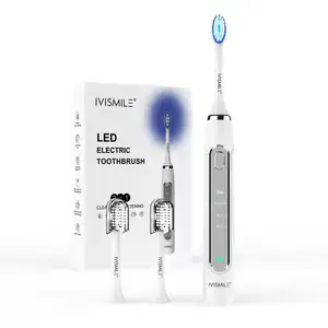 Premium Quality IPX7 Waterproof Home Use Wireless Rechargeable Sonic Led Light Electric Toothbrush