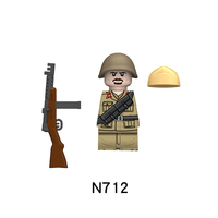 Blocs de construction d'historiques personnages de la Seconde Guerre mondiale, jouet éducatif en briques de plastique