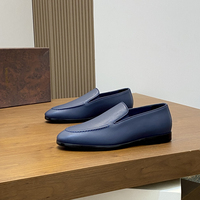 Mocassins pour hommes en cuir de vache véritable, chaussures plates habillées, style italien, décontracté chic, bureau, style italien, luxe original