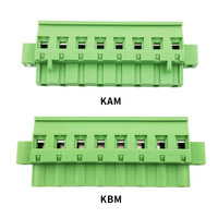 Terminal complet mâle et femelle à pas de 7,62 mm avec brides, type A/B vertical et connecteur PCB droit/à angle droit