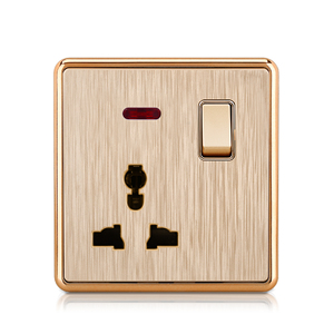 Enchufe <span class=keywords><strong>de</strong></span> Pared con Interruptor Eléctrico Estándar Británico <span class=keywords><strong>de</strong></span> 13A, Panel Cepillado, <span class=keywords><strong>Certificado</strong></span> CE CB GCC 2026 - Product Image 4