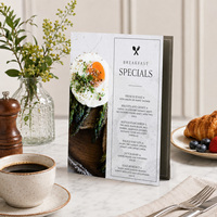 Menu de restaurant personnalisé imprimé recto-verso, brochure en papier brillant pour les prix des plats, menu pour le petit-déjeuner, café, bistrot, restaurant occidental