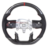 Pour D-odge RAM 1500 2500 2019 2020 2021 Volant en fibre de carbone LED RPM guidon