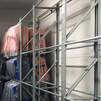 Porte-manteau sur pied en acier inoxydable haut de gamme, finition peinte, protection anticorrosion, avec barre de suspension simple