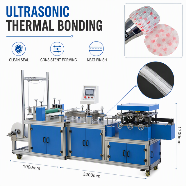 Steady Running Durable Steel Structure Ultrasonic Disposable Surgeon Cap Making Machine