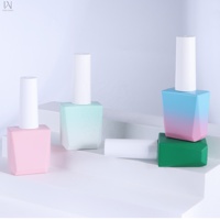 2026 Fantastique Flacon en verre vide 10ml 12ml pour vernis à ongles et gel UV, avec dégradé, logo personnalisé OEM, avec bouchons et pinceaux