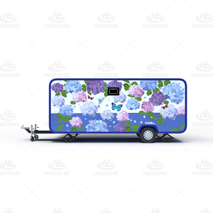 Elegante Remolque de Campamento Estilo Europeo, Mini <span class=keywords><strong>Caravana</strong></span> de Diseño Retro con Revestimiento Artístico Personalizado para Campamentos Familiares al Aire Libre - Product Image 2