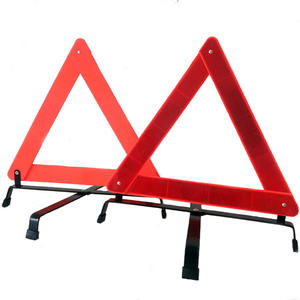 El panel reflectante de ensanchamiento de 5cm y el diseño del soporte ponderado mejoran la señal de advertencia triangular antirviento reflectante - Product Image 4